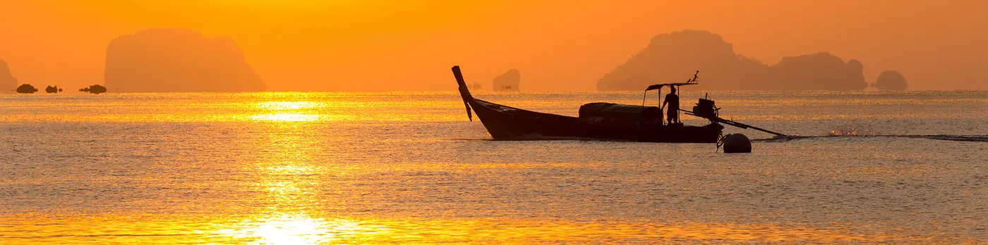 Sunrise over Phang Nga Bay near Ratsada — Ocean Oasis Phuket area